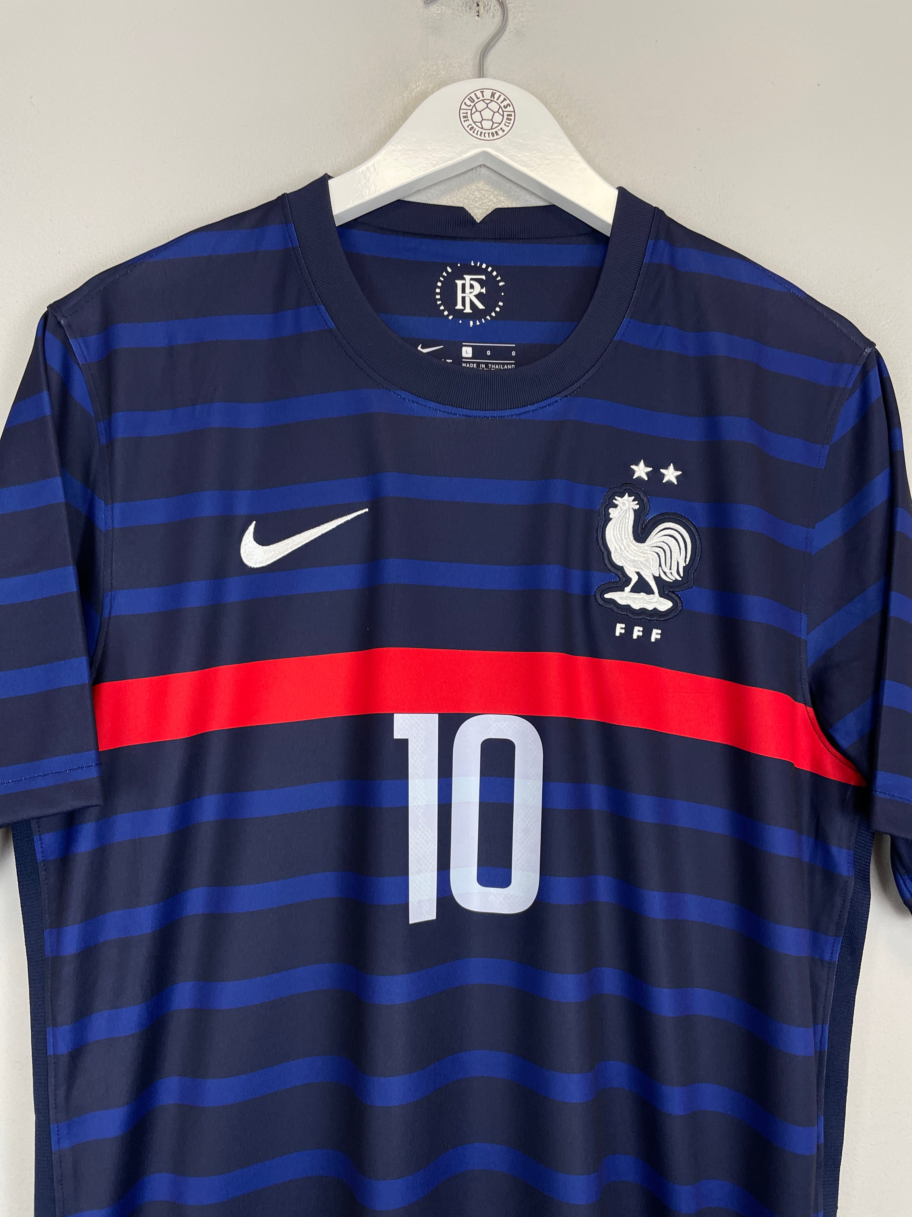 Shop 2020/21 FRANCE MBAPPE #10 HOME SHIRT (L) NIKE, classic football shirts, vintage football shirts & retro soccer jerseys at Cult Kits