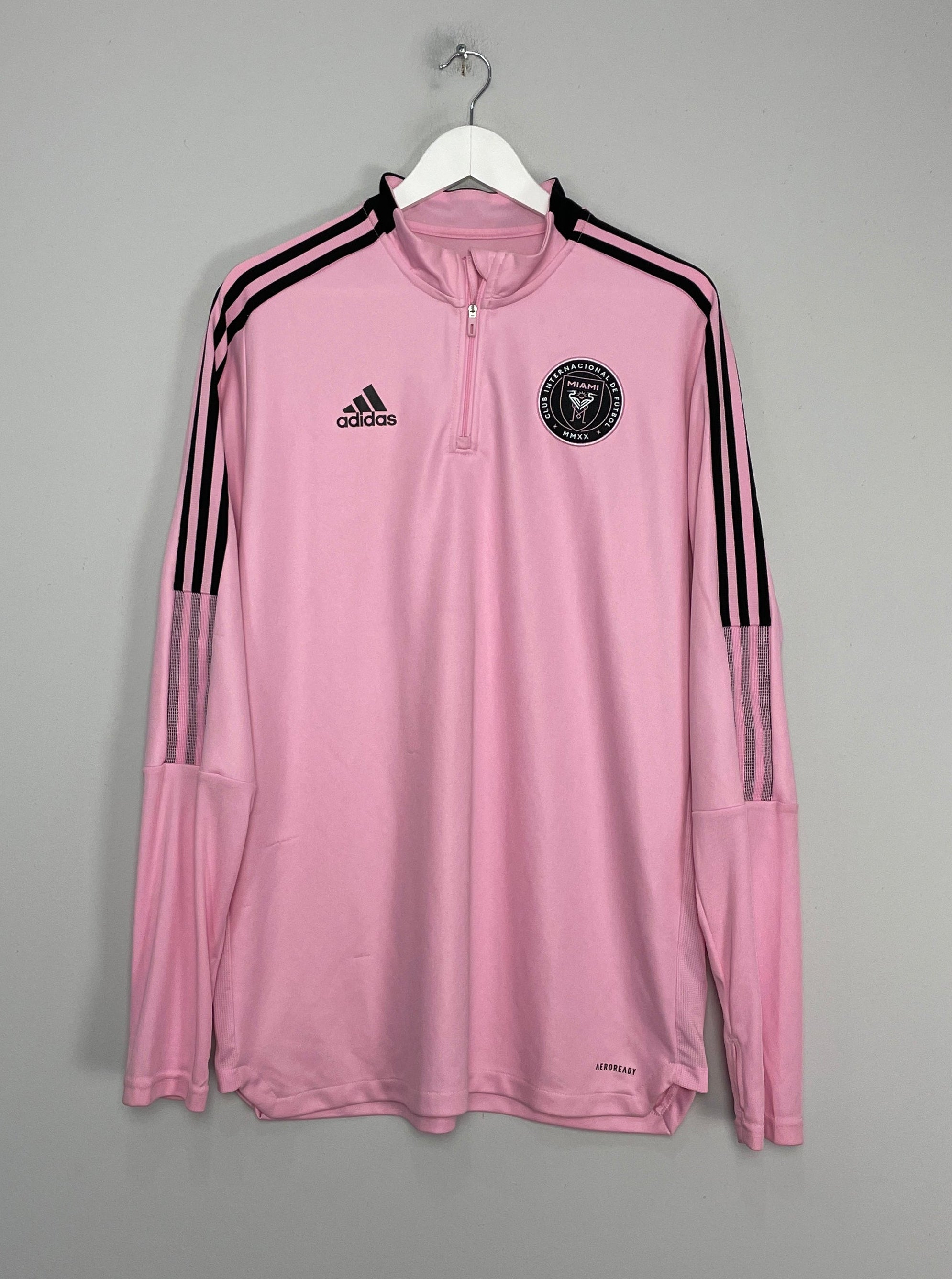 Shop 2020/21 INTER MIAMI 1/4 ZIP TOP (XL) ADIDAS, classic football shirts, vintage football shirts & retro soccer jerseys at Cult Kits