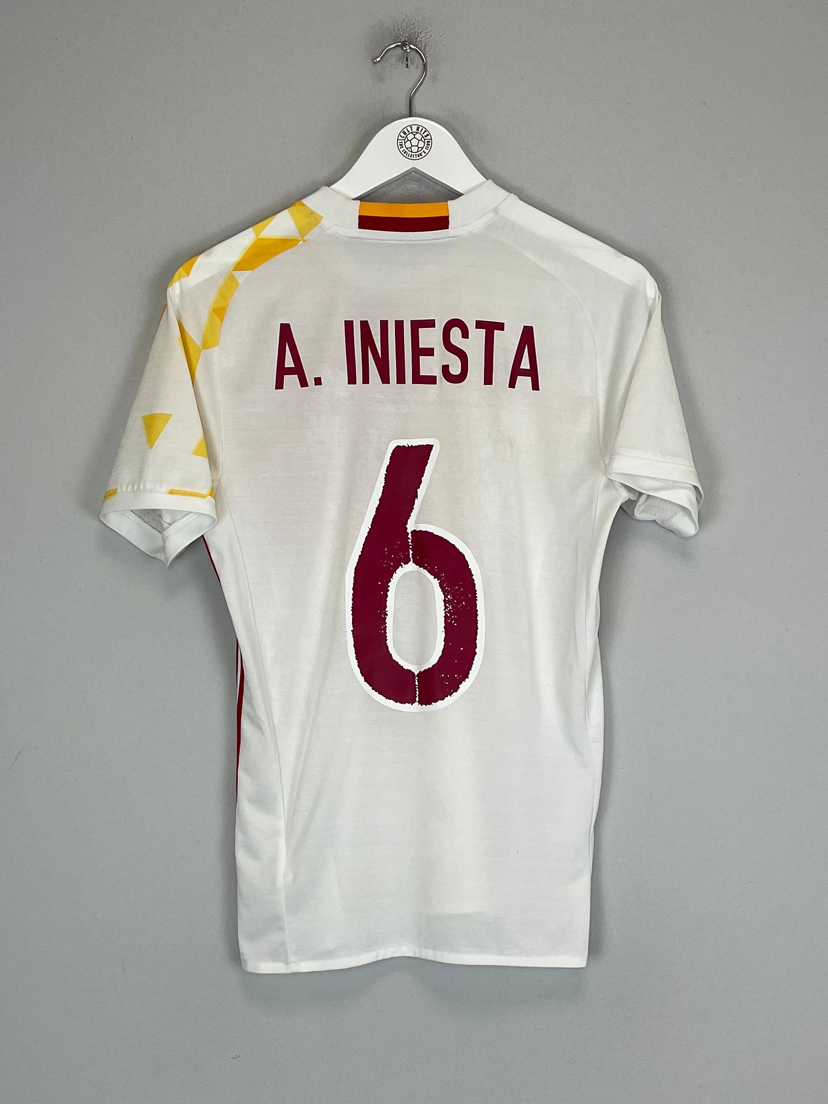 Shop 2016/17 SPAIN A.INIESTA #6 HOME SHIRT (S) ADIDAS, classic football shirts, vintage football shirts & retro soccer jerseys at Cult Kits
