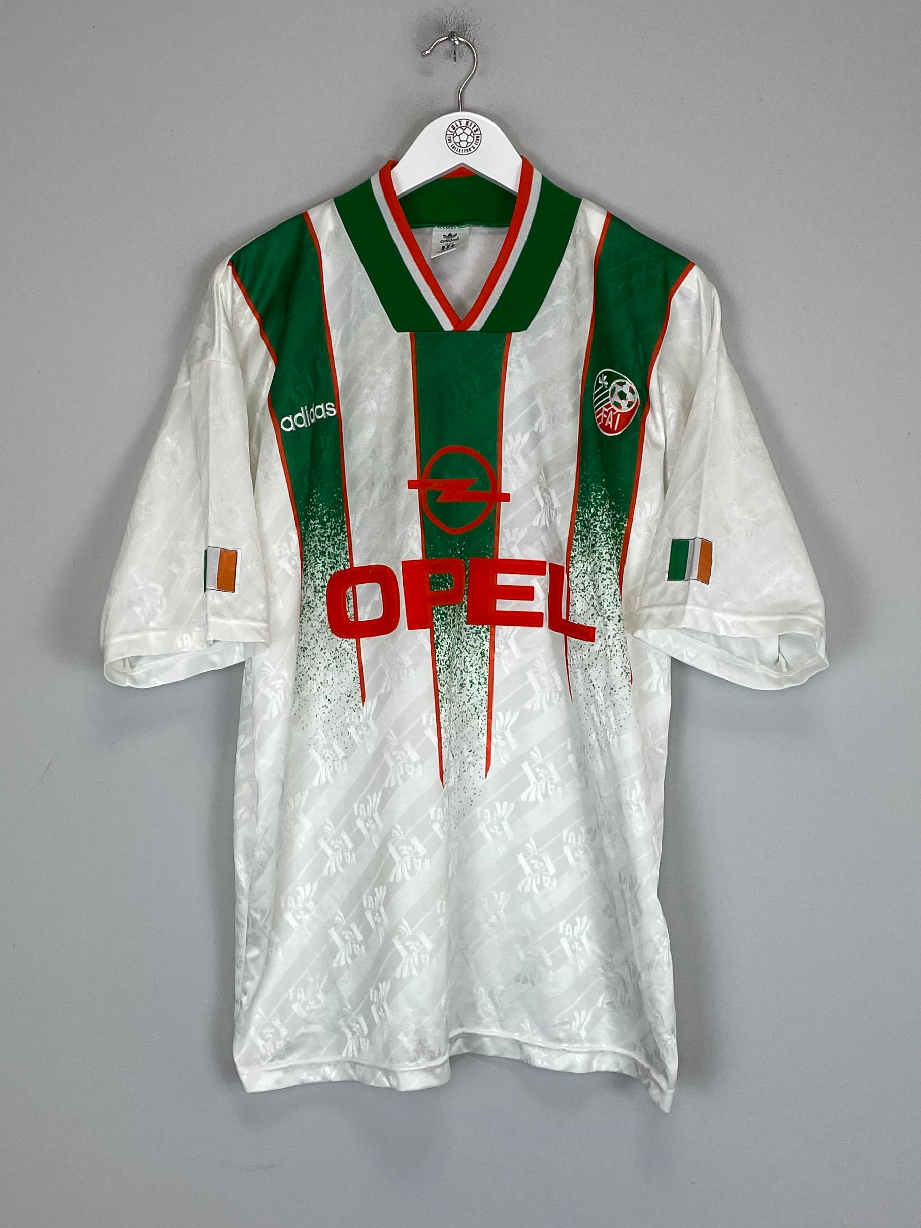 Shop 1994 IRELAND AWAY SHIRT (L) ADIDAS, classic football shirts, vintage football shirts & retro soccer jerseys at Cult Kits