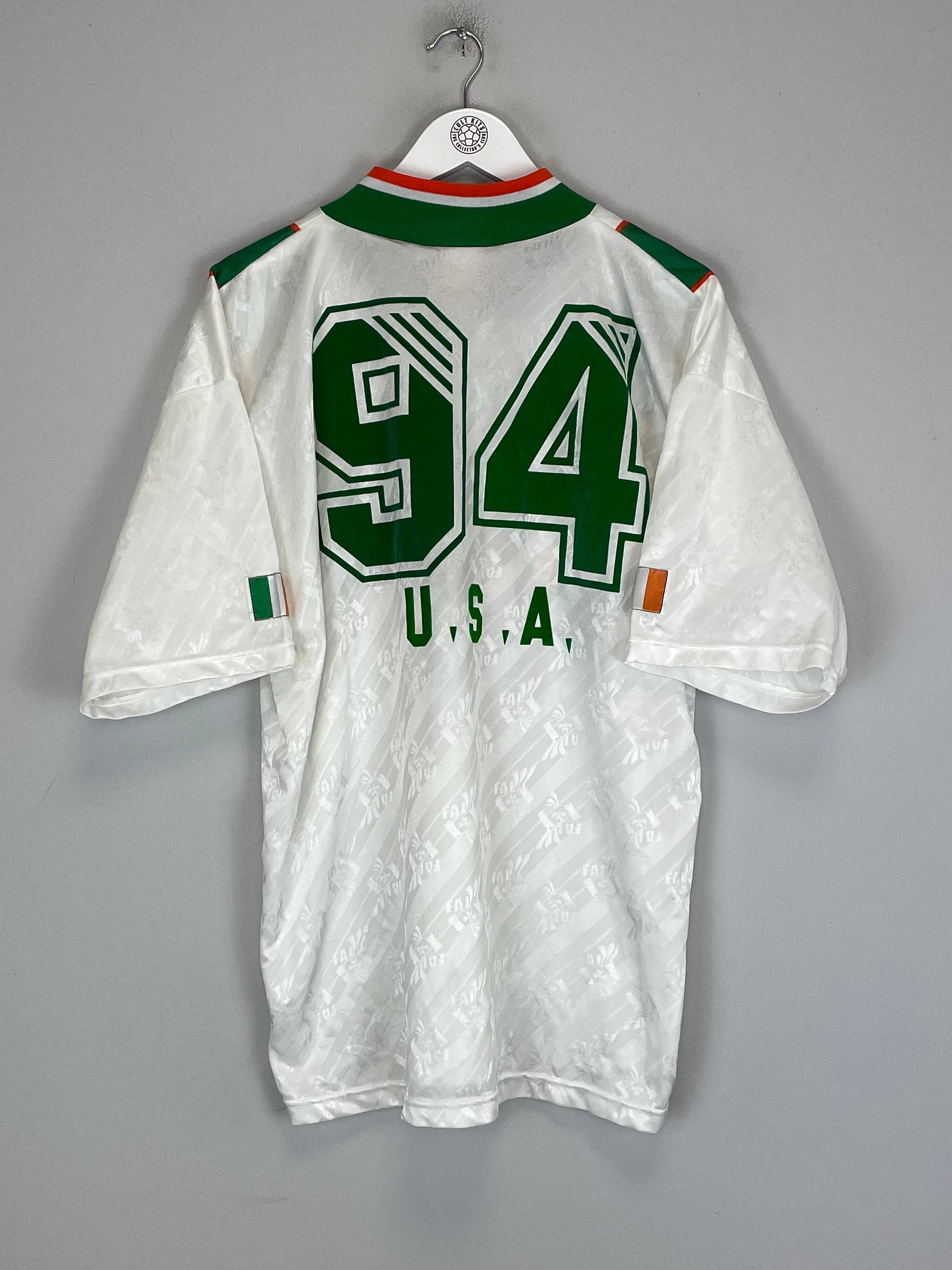 Shop 1994 IRELAND AWAY SHIRT (L) ADIDAS, classic football shirts, vintage football shirts & retro soccer jerseys at Cult Kits