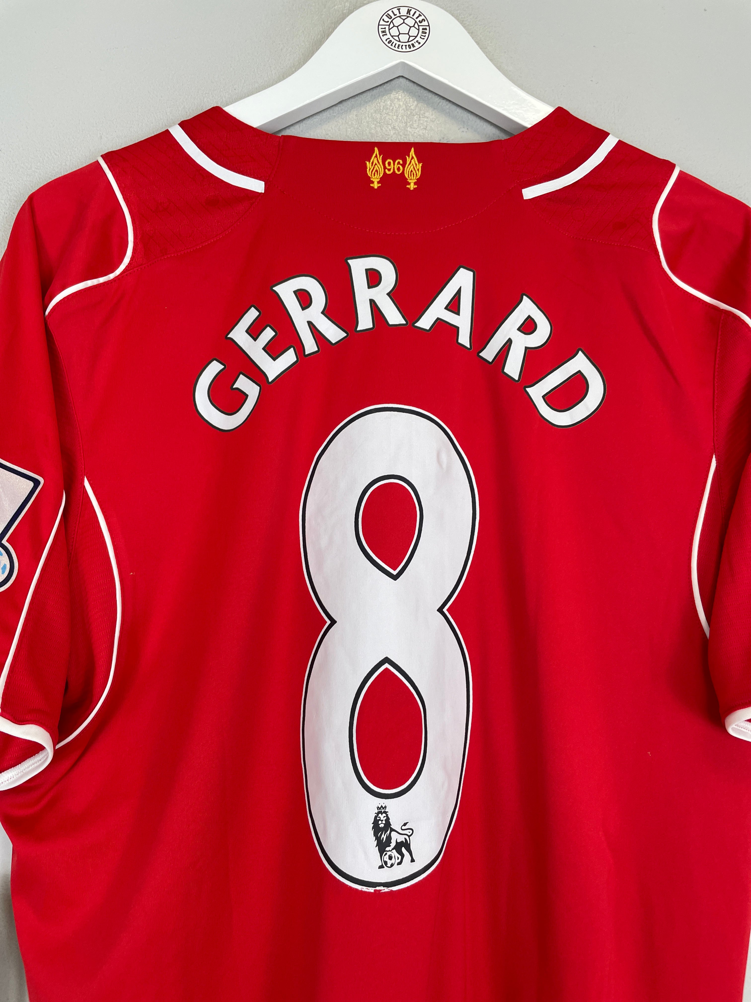 Shop 2014/15 LIVERPOOL GERRARD #8 *BNWT* HOME SHIRT (L) WARRIOR, classic football shirts, vintage football shirts & retro soccer jerseys at Cult Kits