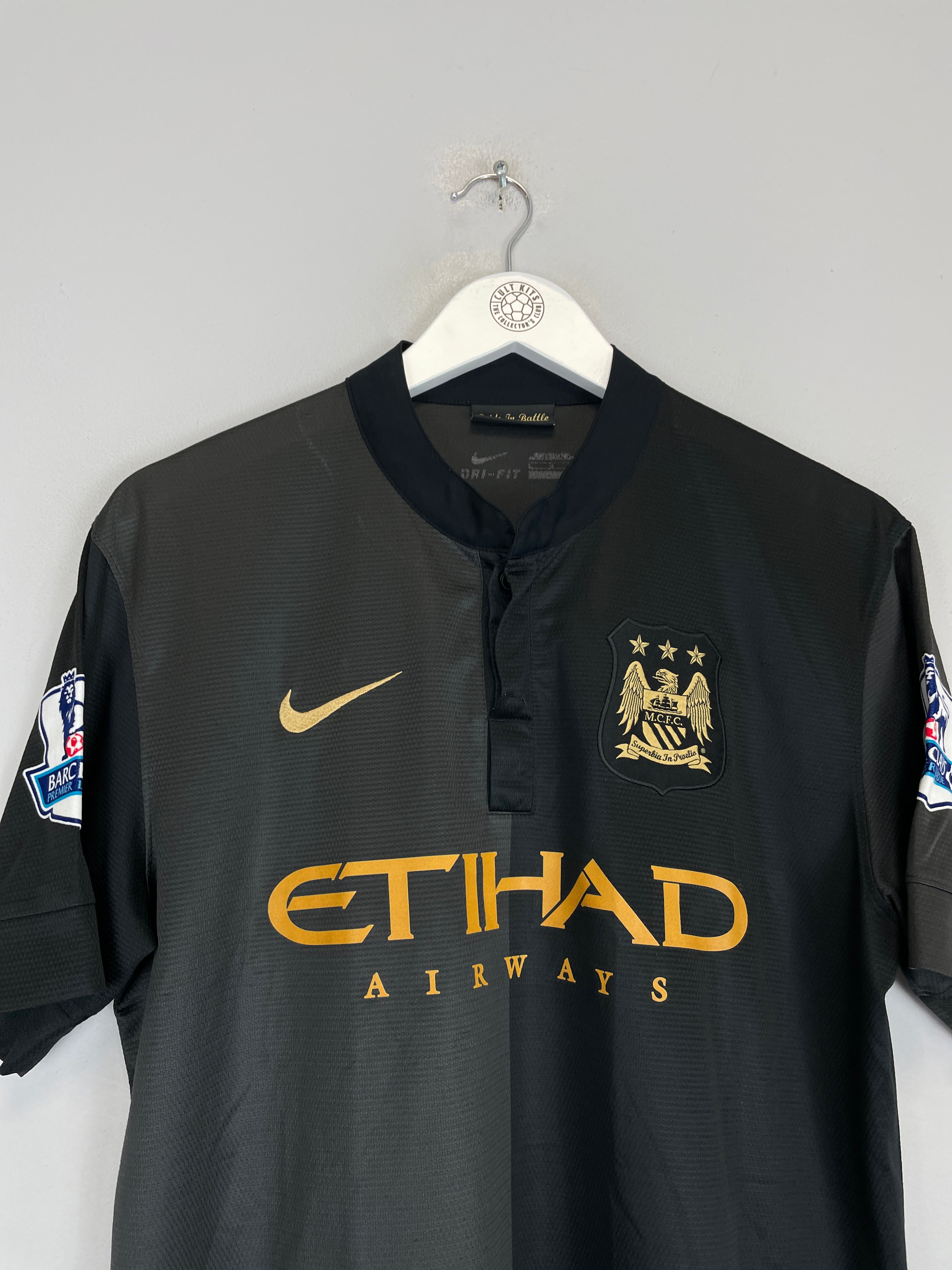 Shop 2013/14 MANCHESTER CITY KUN AGUERO #16 AWAY SHIRT (L) NIKE, classic football shirts, vintage football shirts & retro soccer jerseys at Cult Kits