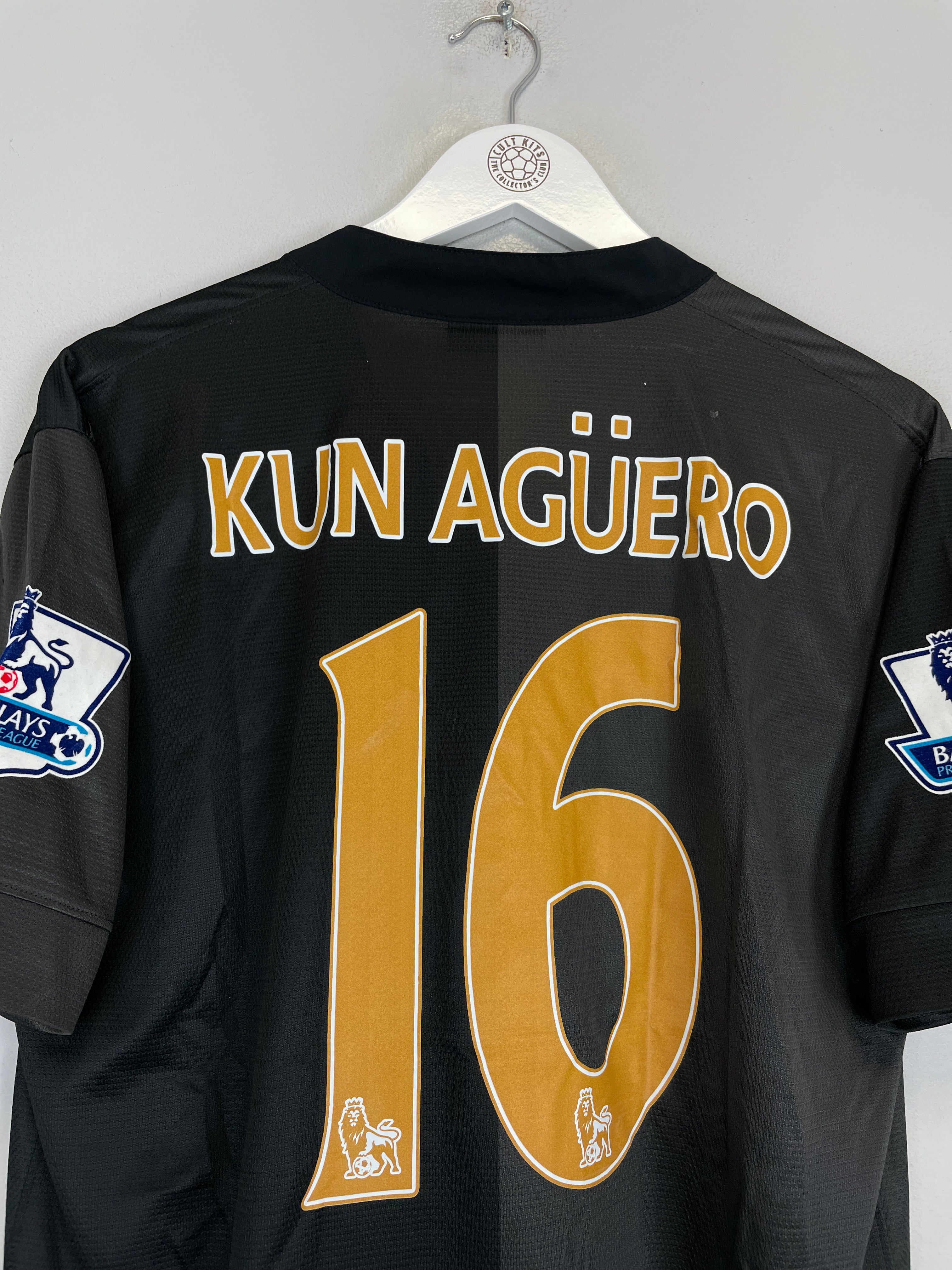 Shop 2013/14 MANCHESTER CITY KUN AGUERO #16 AWAY SHIRT (L) NIKE, classic football shirts, vintage football shirts & retro soccer jerseys at Cult Kits