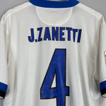 Shop 2013/14 INTER MILAN J.ZANETTI #4 AWAY SHIRT (XL) NIKE, classic football shirts, vintage football shirts & retro soccer jerseys at Cult Kits