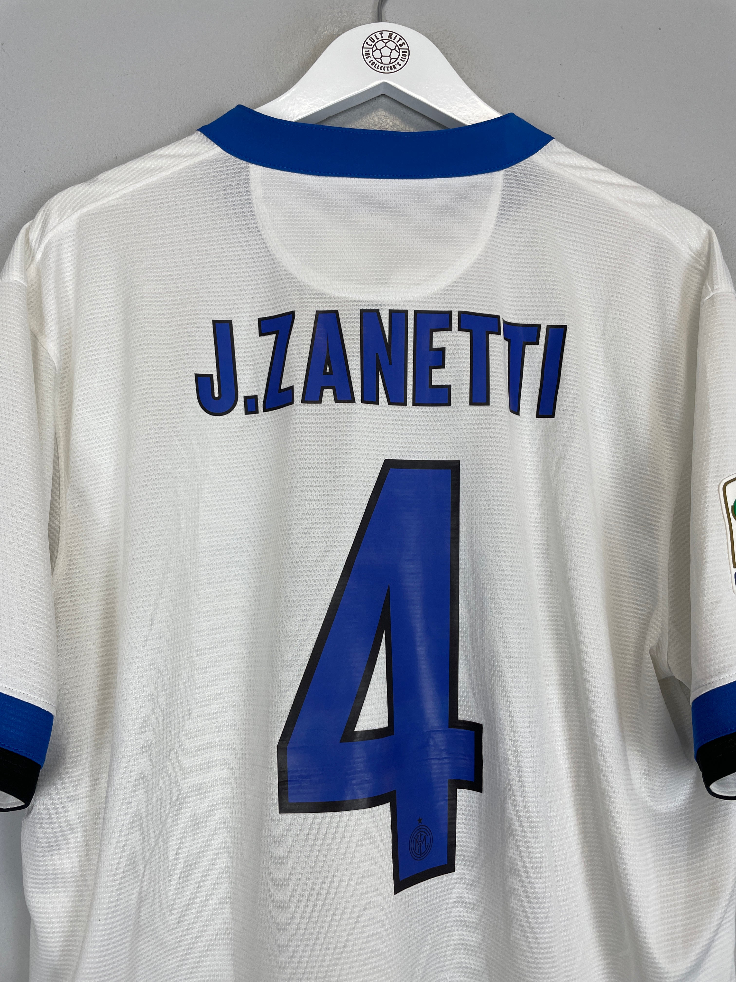 Shop 2013/14 INTER MILAN J.ZANETTI #4 AWAY SHIRT (XL) NIKE, classic football shirts, vintage football shirts & retro soccer jerseys at Cult Kits