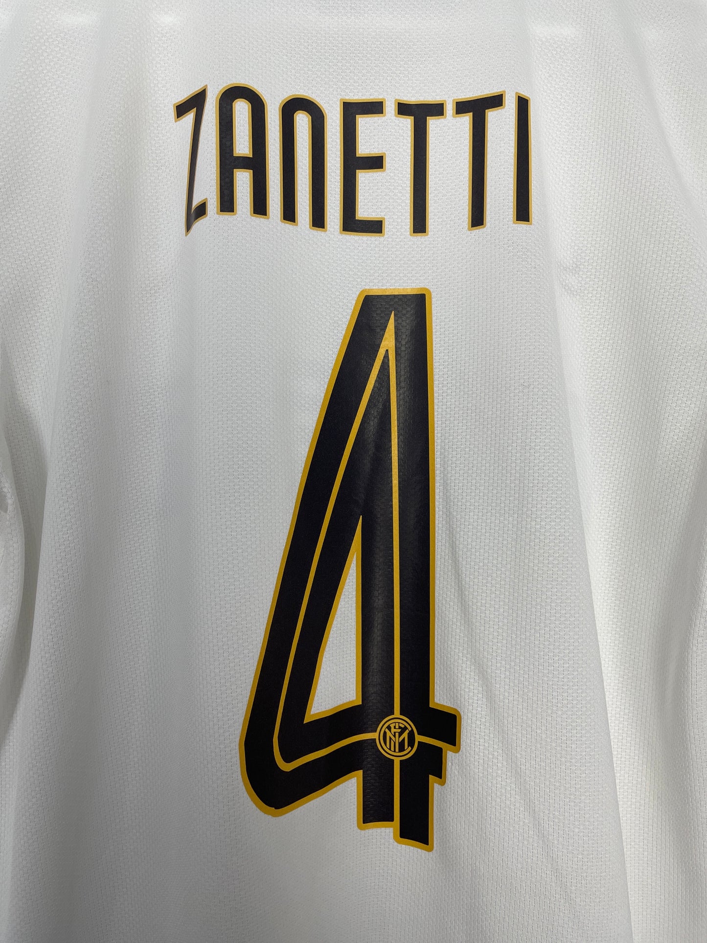 2008/09 INTER MILAN ZANETTI #4 AWAY SHIRT (M) NIKE