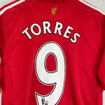 Shop 2008/10 LIVERPOOL TORRES #9 HOME SHIRT (M) ADIDAS, classic football shirts, vintage football shirts & retro soccer jerseys at Cult Kits