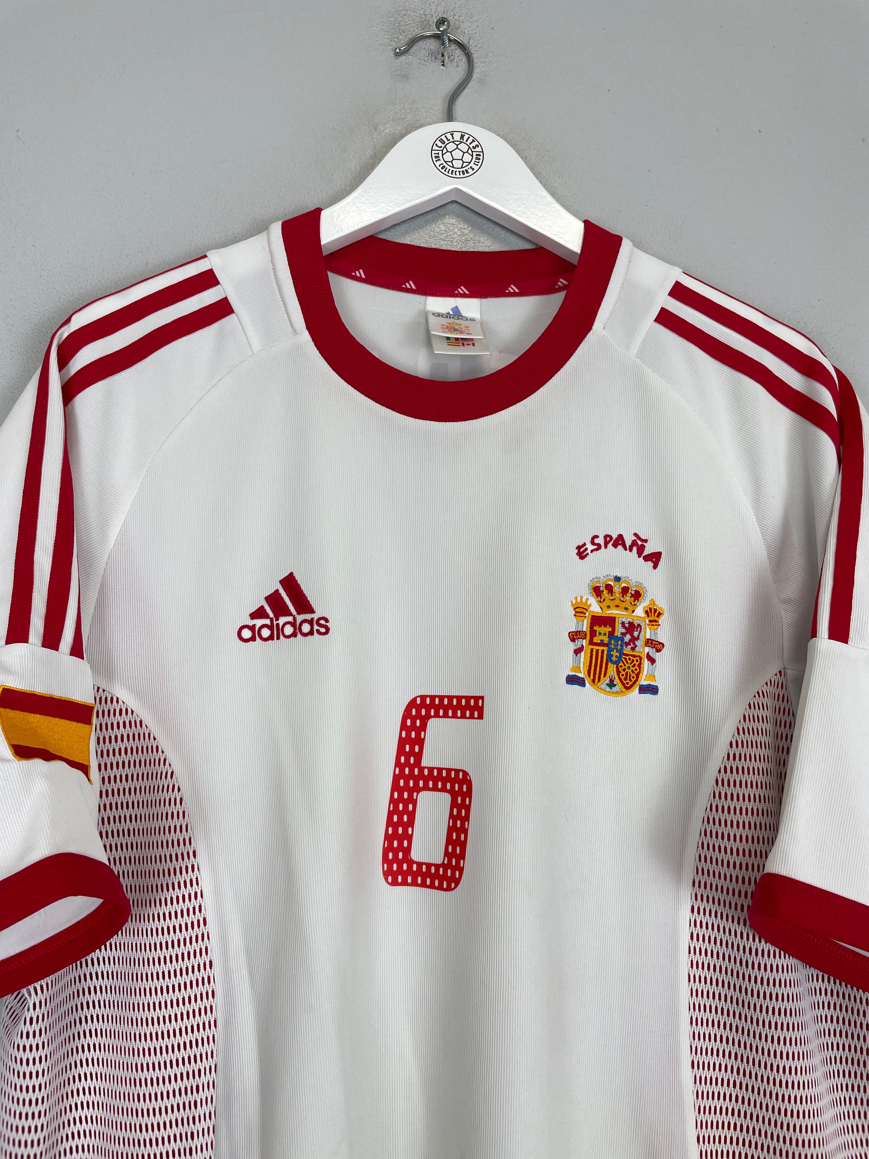Shop 2002/04 SPAIN HIERRO #6 AWAY SHIRT (L) ADIDAS, classic football shirts, vintage football shirts & retro soccer jerseys at Cult Kits
