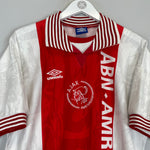 Shop 1996/97 AJAX LITMANEN #10 HOME SHIRT (L) UMBRO, classic football shirts, vintage football shirts & retro soccer jerseys at Cult Kits