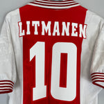 Shop 1996/97 AJAX LITMANEN #10 HOME SHIRT (L) UMBRO, classic football shirts, vintage football shirts & retro soccer jerseys at Cult Kits