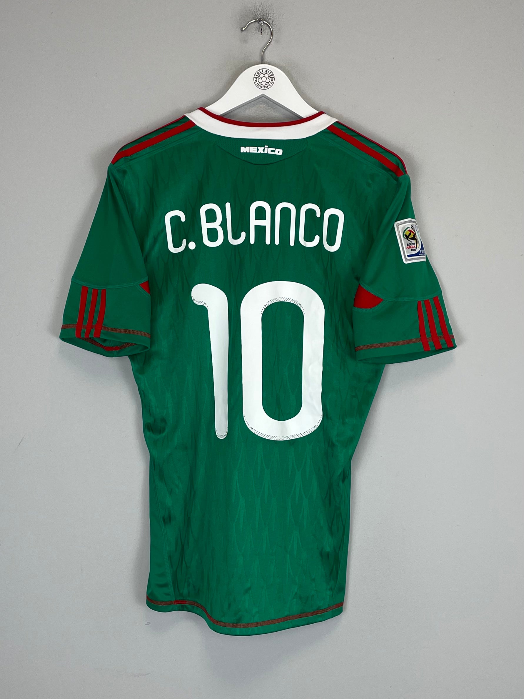Shop 2010 MEXICO C.BLANCO #10 HOME SHIRT (M) ADIDAS, classic football shirts, vintage football shirts & retro soccer jerseys at Cult Kits