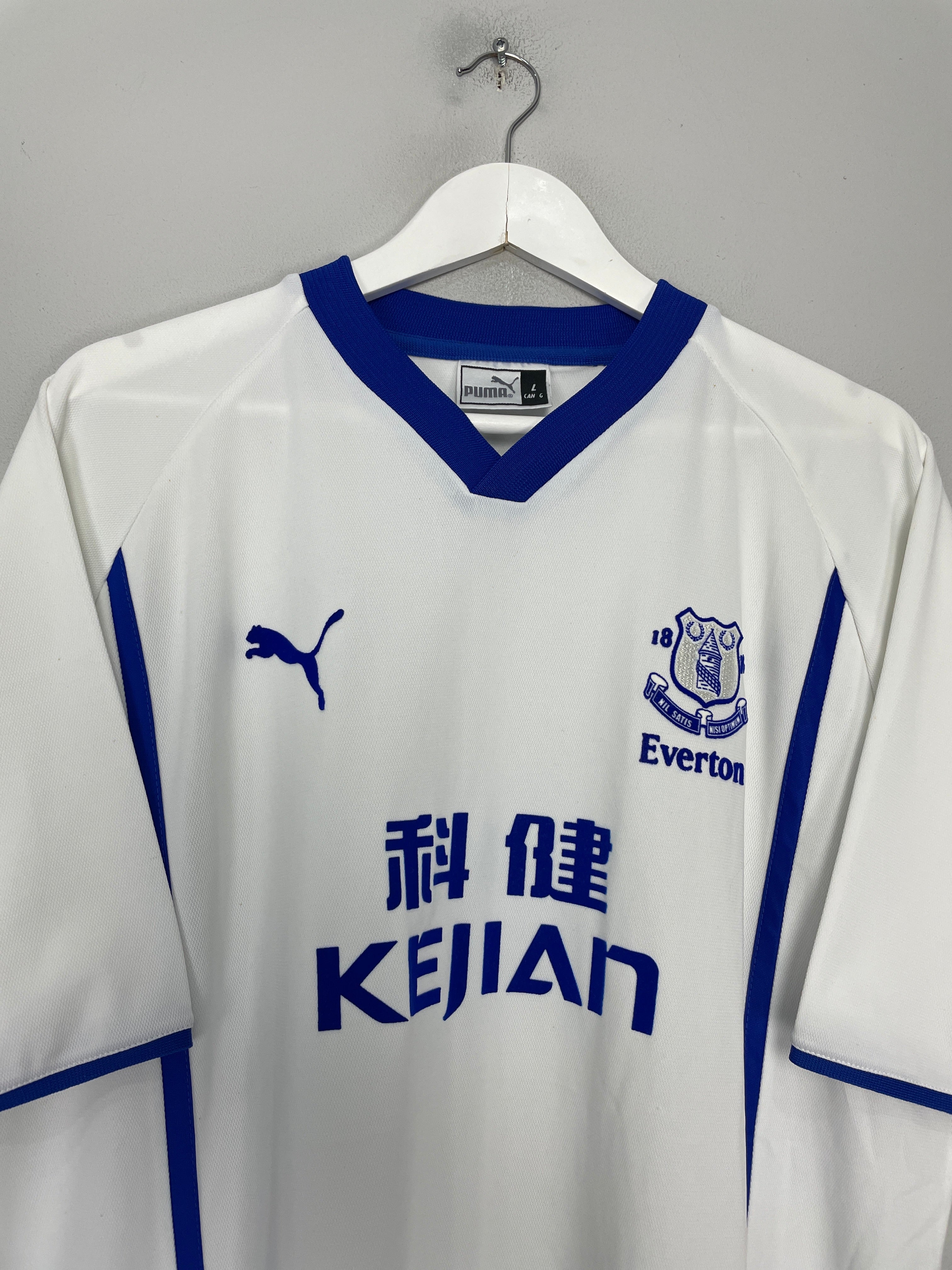 Shop 2002/03 EVERTON ROONEY #18 AWAY SHIRT (L) PUMA, classic football shirts, vintage football shirts & retro soccer jerseys at Cult Kits