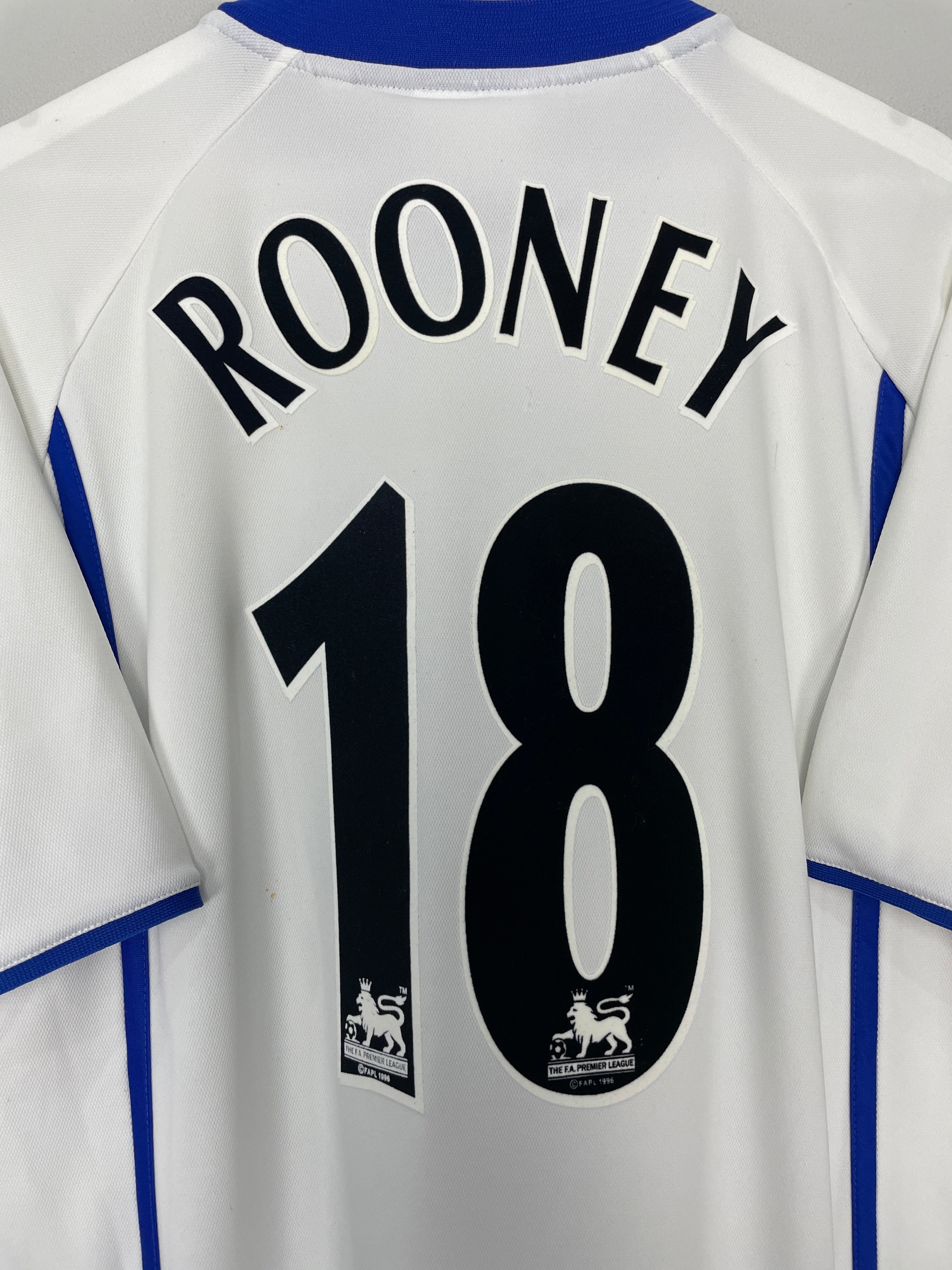 Shop 2002/03 EVERTON ROONEY #18 AWAY SHIRT (L) PUMA, classic football shirts, vintage football shirts & retro soccer jerseys at Cult Kits