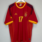 Shop 2002/04 SPAIN VALERON #17 HOME SHIRT (L) ADIDAS, classic football shirts, vintage football shirts & retro soccer jerseys at Cult Kits