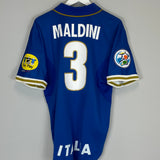 Shop 1996 ITALY MALDINI #3 HOME SHIRT (L) NIKE, classic football shirts, vintage football shirts & retro soccer jerseys at Cult Kits