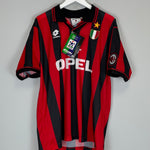 Shop 1995/96 AC MILAN BARESI #6 *BNWT* HOME SHIRT (L) LOTTO, classic football shirts, vintage football shirts & retro soccer jerseys at Cult Kits