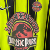 Shop 1997/98 JURASSIC PARK X JAPANESE MOVIE MASHUP *BNWT* L/S SHIRT (M) NIKE, classic football shirts, vintage football shirts & retro soccer jerseys at Cult Kits