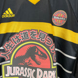 Shop 1998/00 JURASSIC PARK X JAPANESE MOVIE MASHUP SHIRT (L) ADIDAS, classic football shirts, vintage football shirts & retro soccer jerseys at Cult Kits