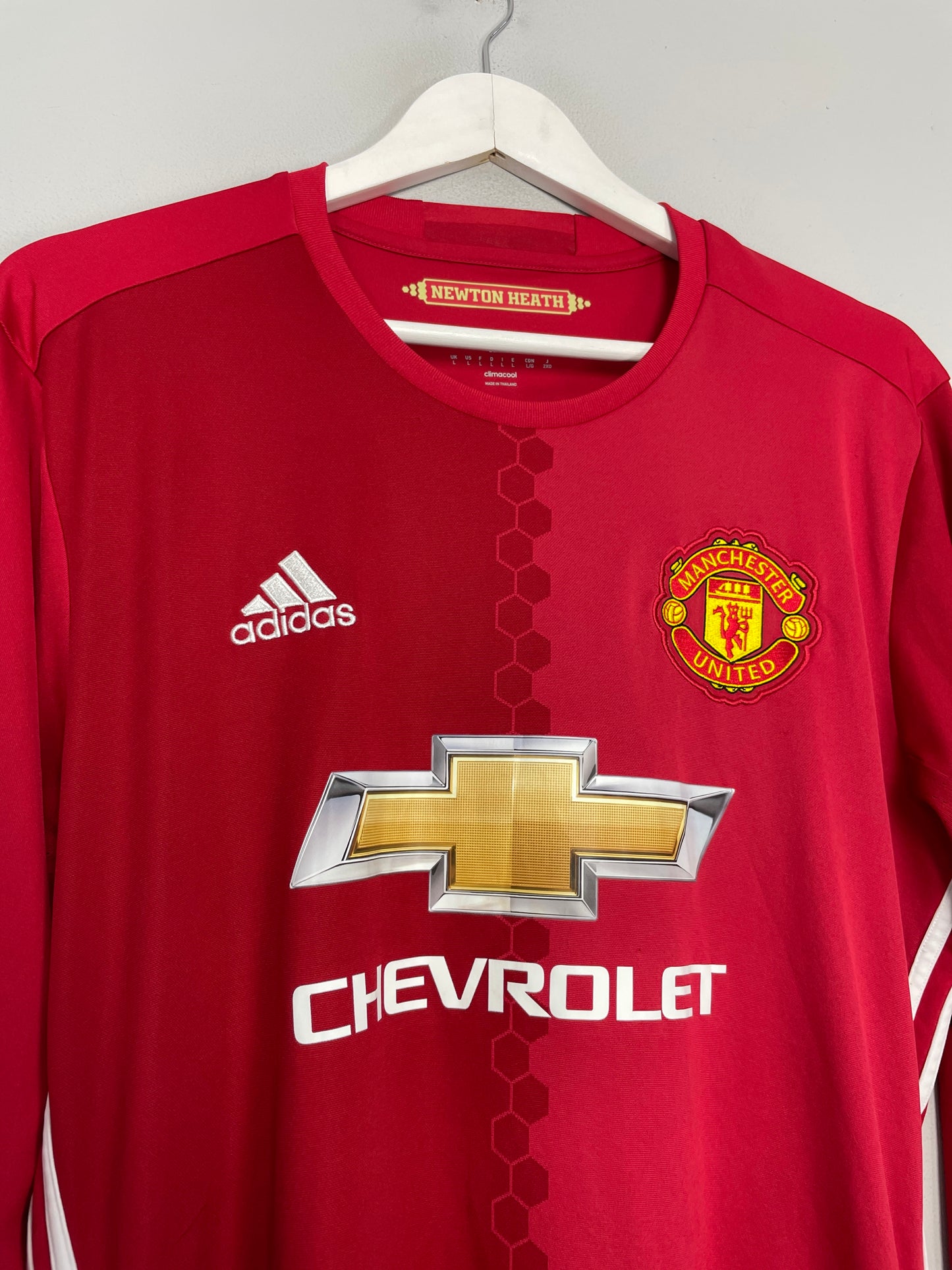 2016/17 MANCHESTER UNITED ROONEY #10 L/S HOME SHIRT (L) ADIDAS