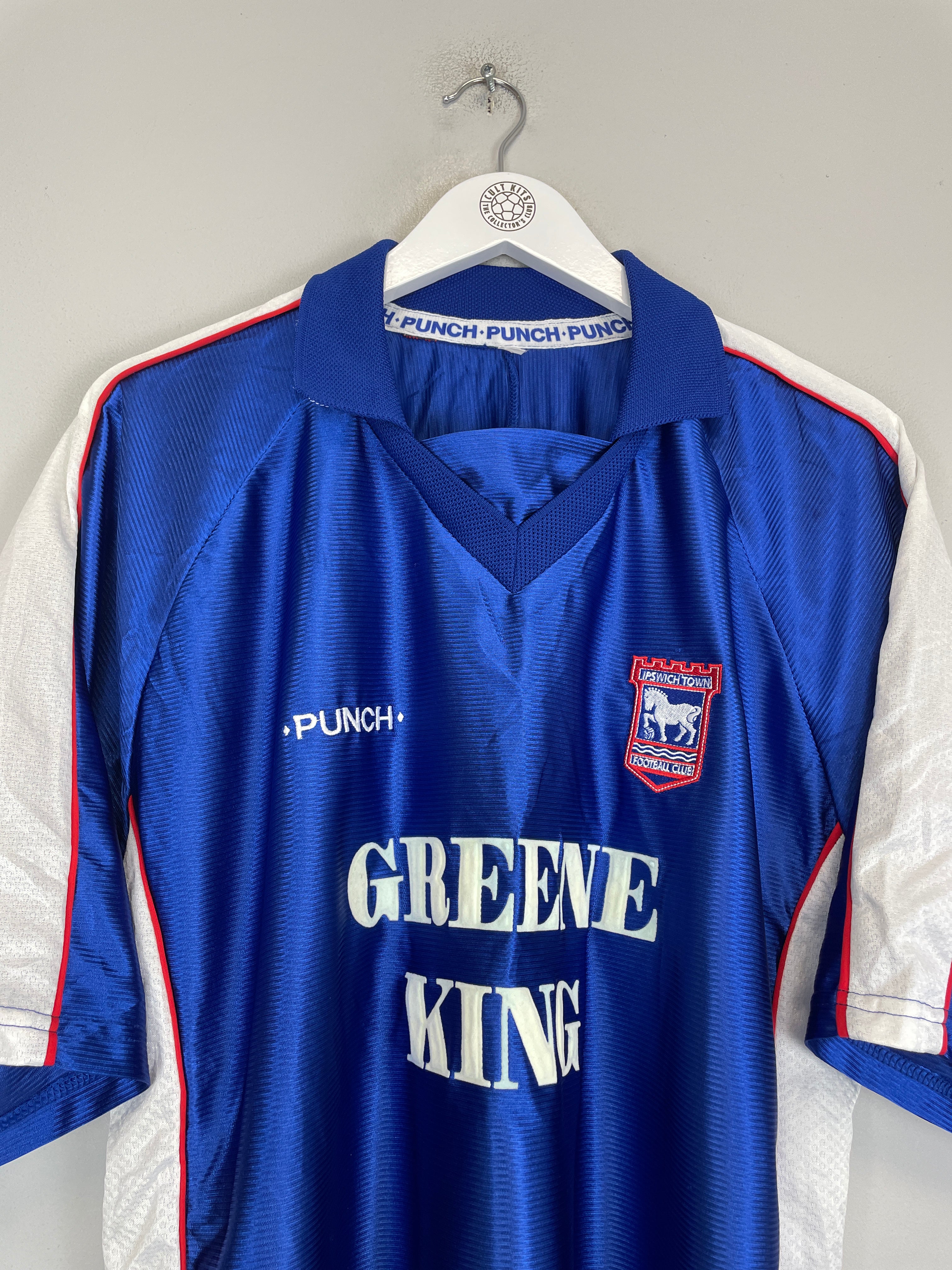 Shop 1999/01 IPSWICH TOWN HOLLAND #8 HOME SHIRT (XL) PUNCH, classic football shirts, vintage football shirts & retro soccer jerseys at Cult Kits