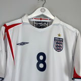 2005/07 ENGLAND LAMPARD #8 HOME SHIRT (S) UMBRO