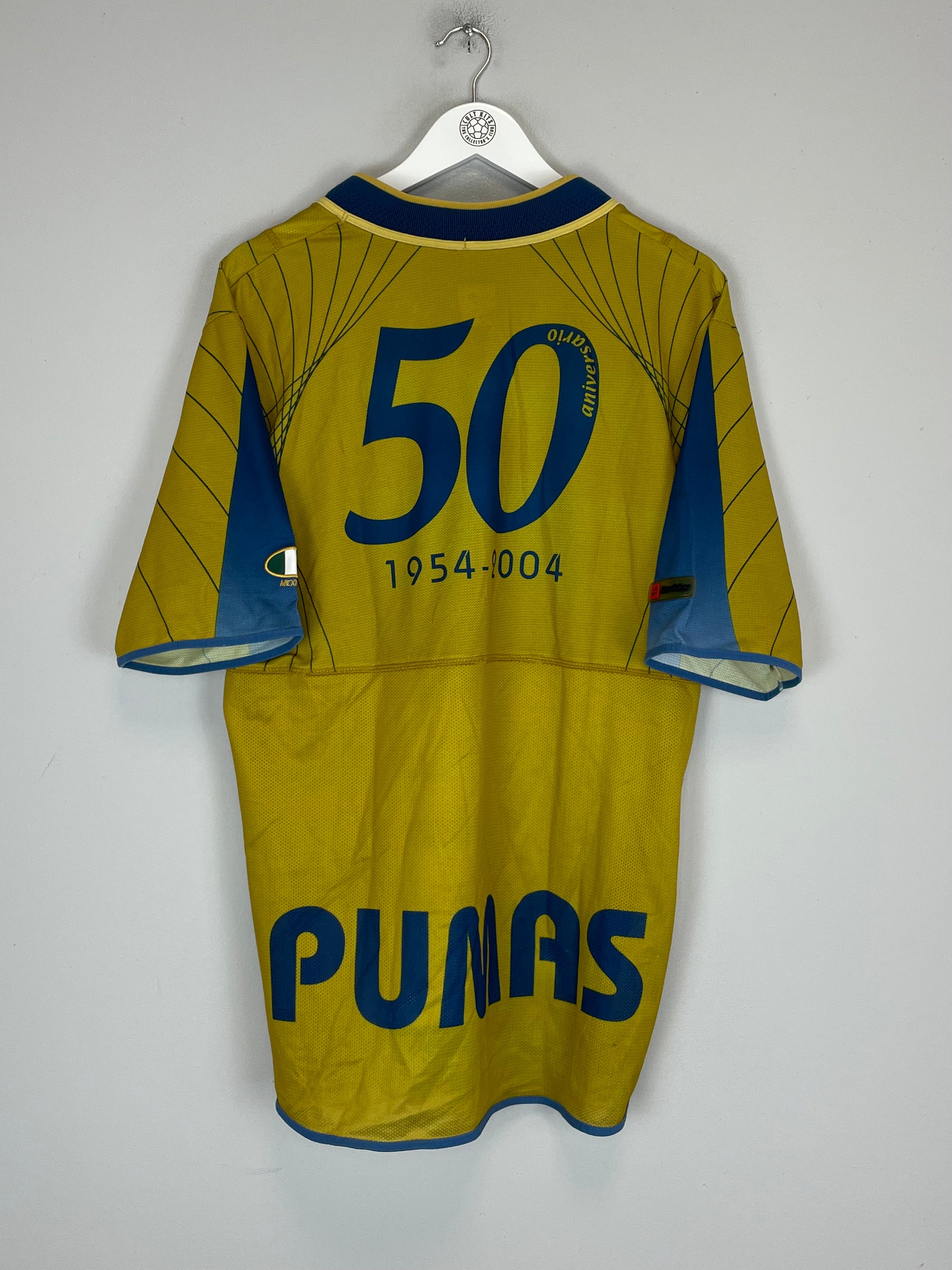 Shop 2003/04 UNAM PUMAS *50 YEARS* SPECIAL SHIRT (XL) LOTTO, classic football shirts, vintage football shirts & retro soccer jerseys at Cult Kits