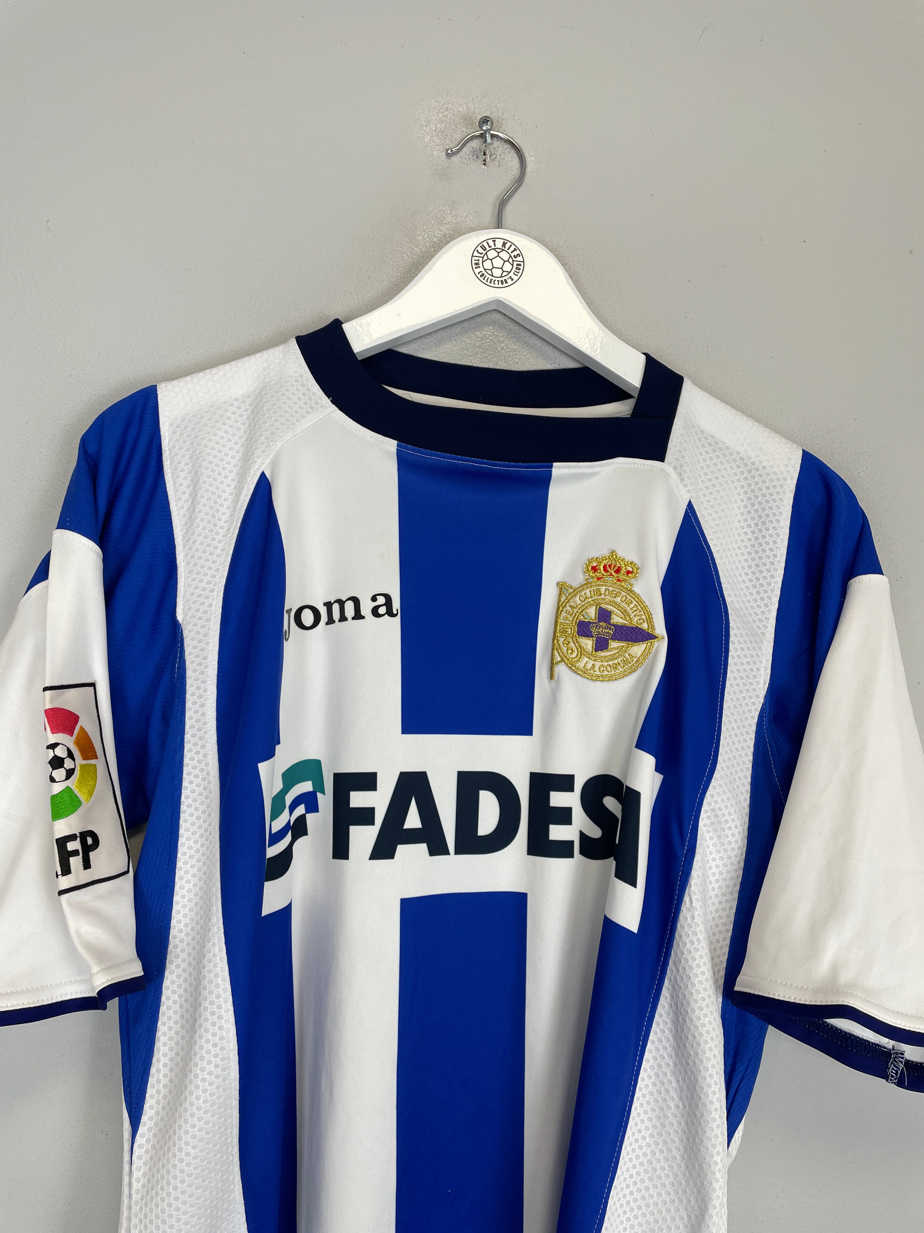 Shop 2004/05 DEPORTIVO #7 HOME SHIRT (S) JOMA, classic football shirts, vintage football shirts & retro soccer jerseys at Cult Kits