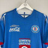 2005/06 CRUZ AZUL HOME SHIRT (L) UMBRO