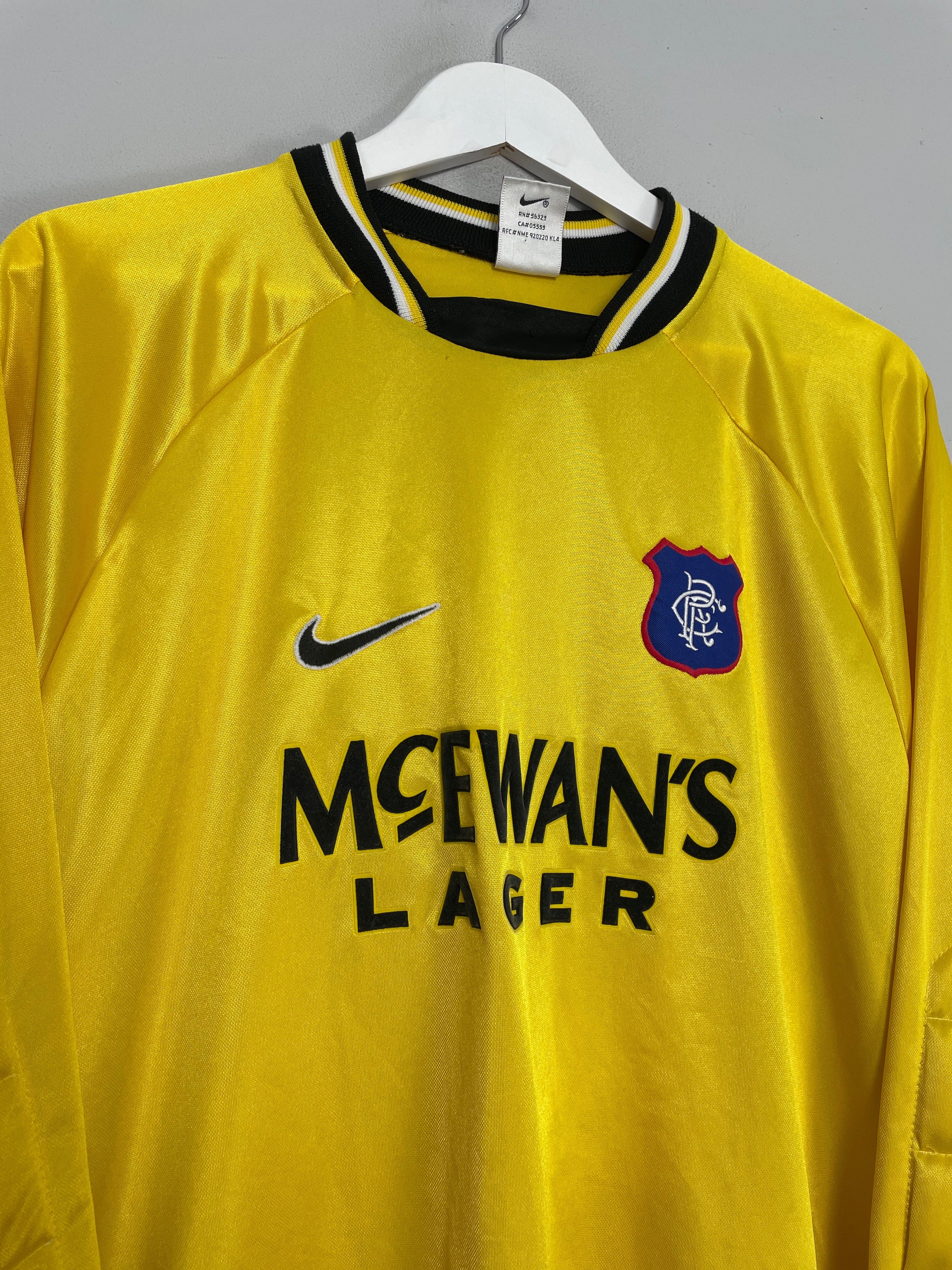 Shop 1997/98 RANGERS GK SHIRT (L) NIKE, classic football shirts, vintage football shirts & retro soccer jerseys at Cult Kits