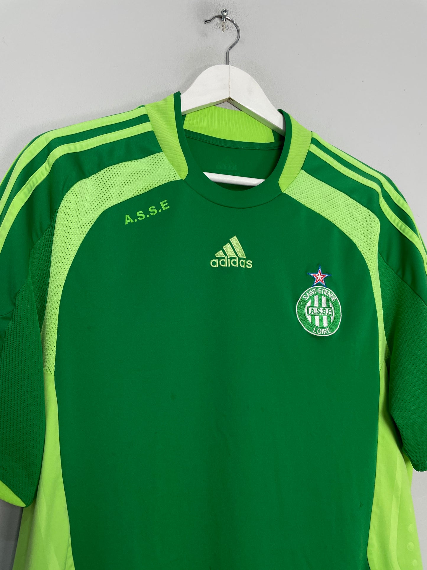 2008/09 SAINT ETIENNE HOME SHIRT (L) ADIDAS