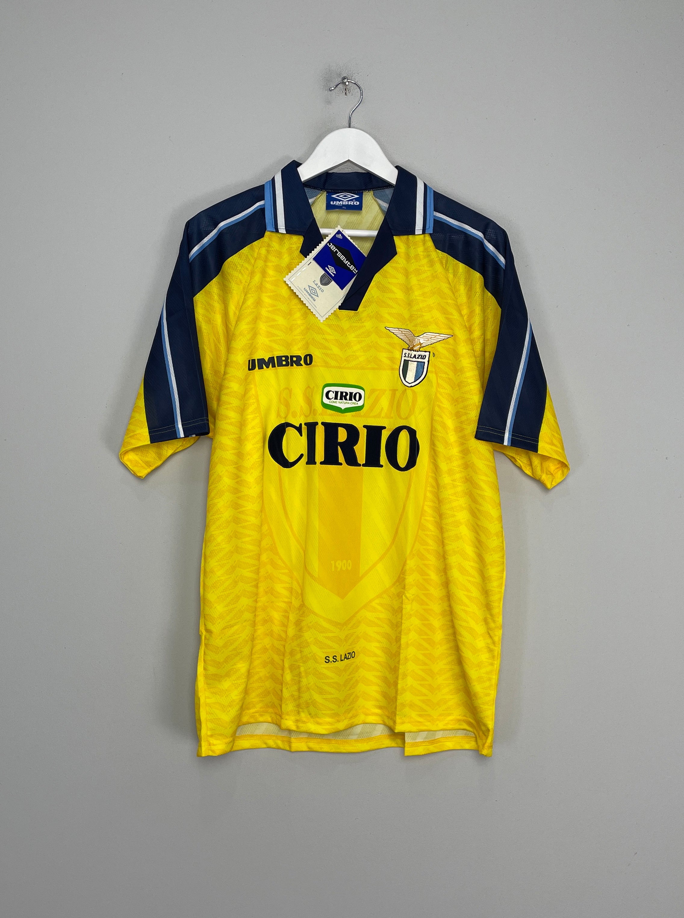 Shop 1996/98 LAZIO *BNWT* AWAY SHIRT (MULTIPLE SIZES) UMBRO, classic football shirts, vintage football shirts & retro soccer jerseys at Cult Kits