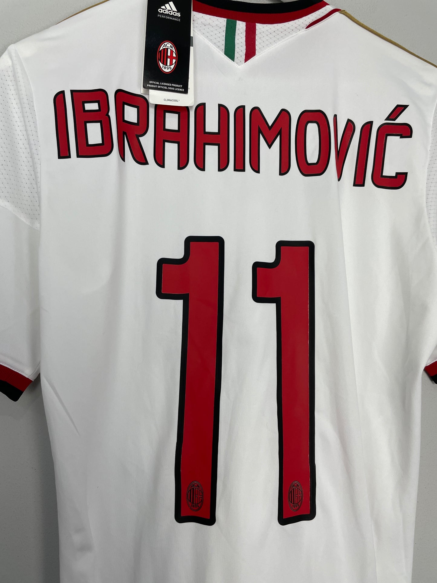 2013/14 AC MILAN IBRAHIMOVIC #11 *BNWT* AWAY SHIRT (S) ADIDAS
