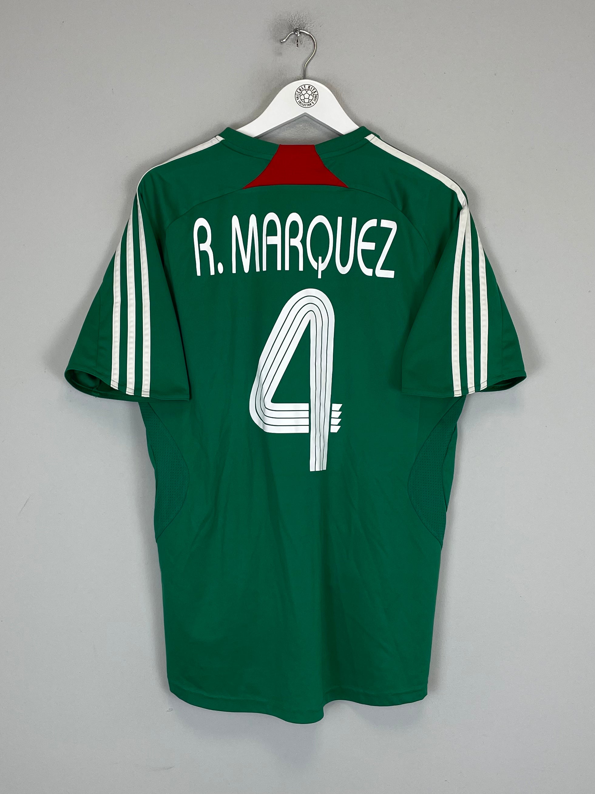 Shop 2007/08 MEXICO R.MARQUEZ #4 HOME SHIRT (M) ADIDAS, classic football shirts, vintage football shirts & retro soccer jerseys at Cult Kits