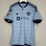 Shop 2015/17 SPORTING KANSAS CITY *BNWT* HOME SHIRT (L) ADIDAS, classic football shirts, vintage football shirts & retro soccer jerseys at Cult Kits
