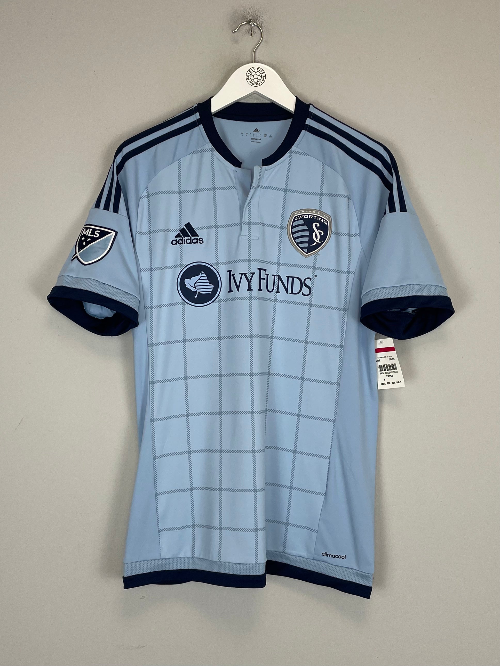 Shop 2015/17 SPORTING KANSAS CITY *BNWT* HOME SHIRT (L) ADIDAS, classic football shirts, vintage football shirts & retro soccer jerseys at Cult Kits