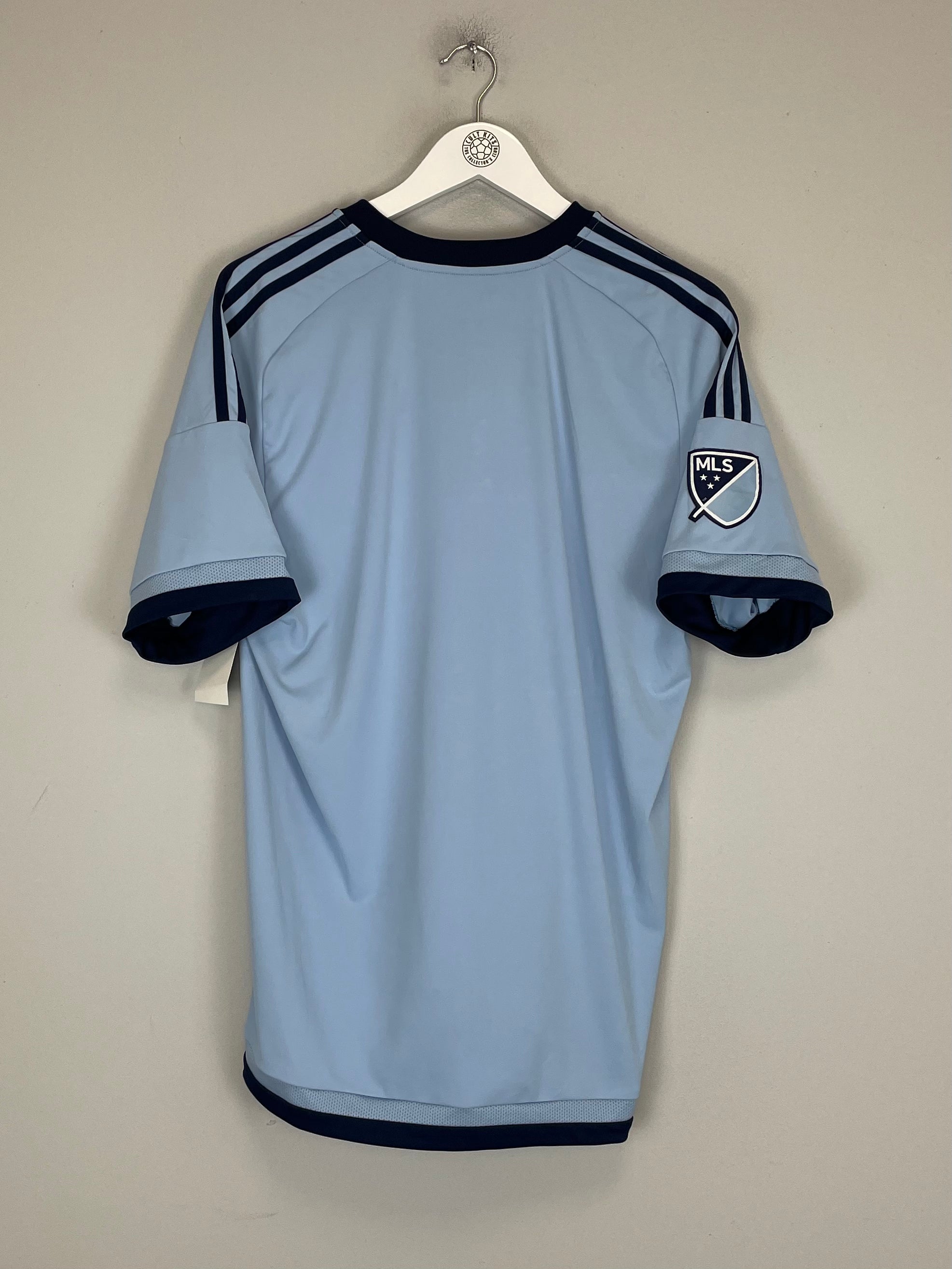 Shop 2015/17 SPORTING KANSAS CITY *BNWT* HOME SHIRT (L) ADIDAS, classic football shirts, vintage football shirts & retro soccer jerseys at Cult Kits