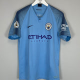Shop 2018/19 MANCHESTER CITY AGUERO #10 HOME SHIRT (M) NIKE, classic football shirts, vintage football shirts & retro soccer jerseys at Cult Kits