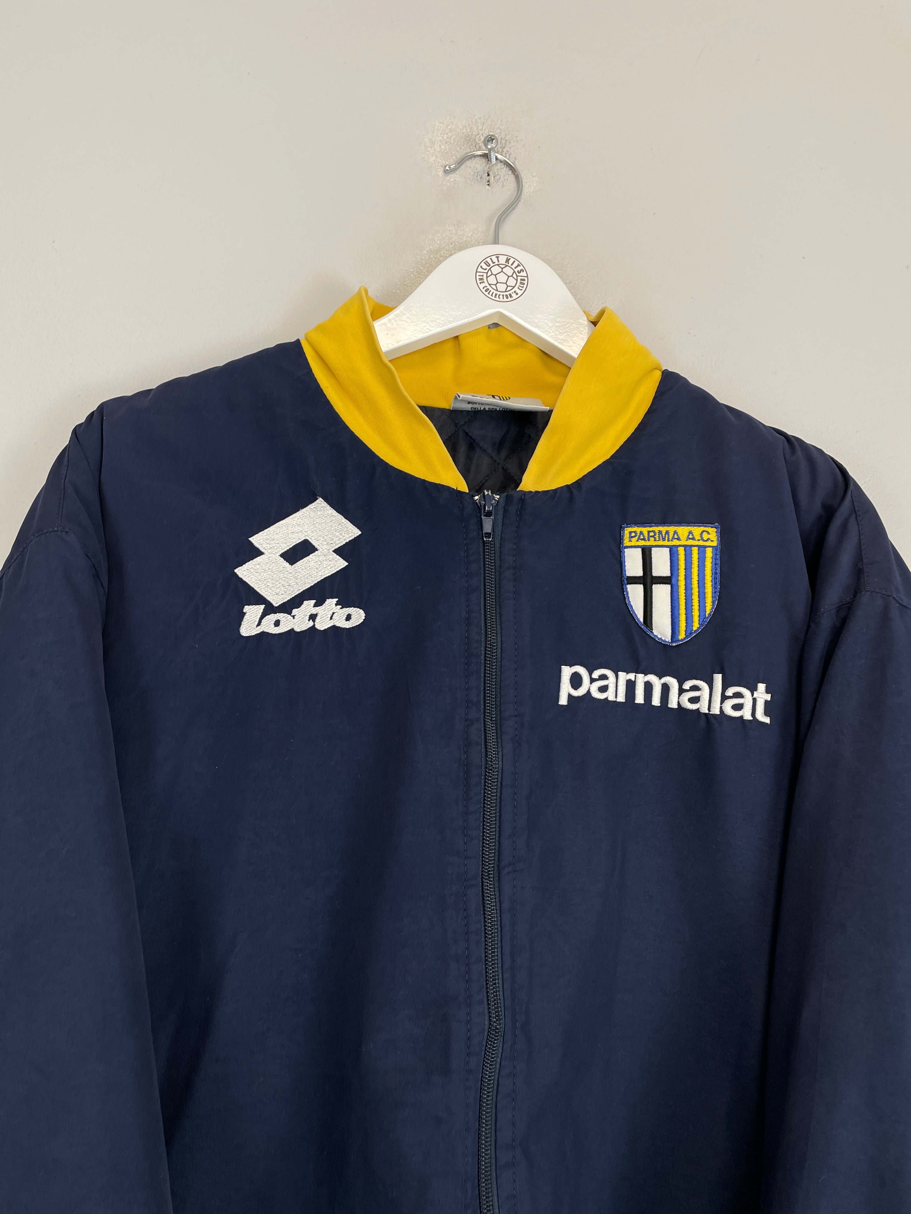 Shop 1998/99 PARMA TRACK JACKET (L) LOTTO, classic football shirts, vintage football shirts & retro soccer jerseys at Cult Kits
