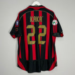 Shop 2006/07 AC MILAN KAKA #22 HOME SHIRT (XL) ADIDAS, classic football shirts, vintage football shirts & retro soccer jerseys at Cult Kits