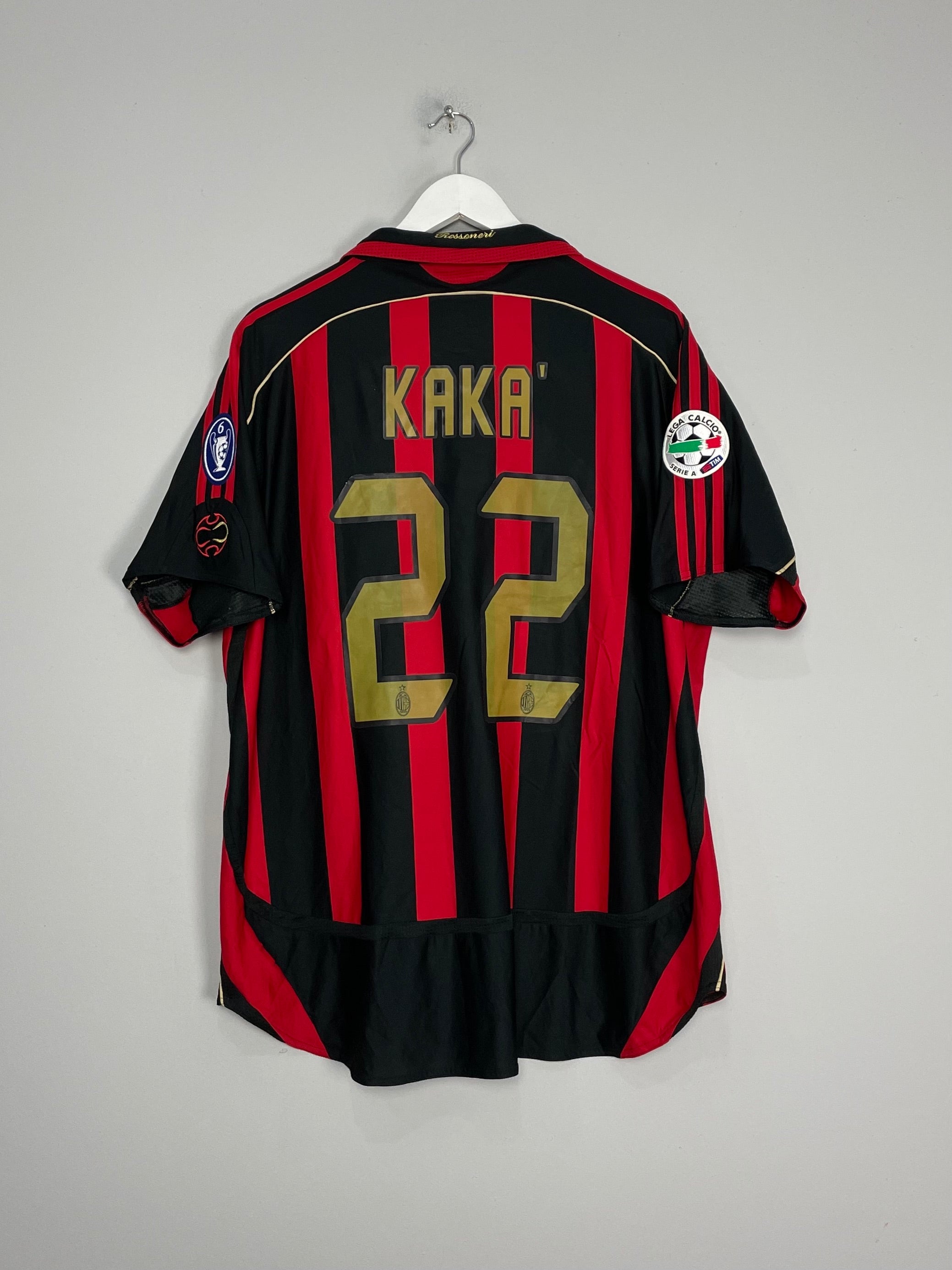 Shop 2006/07 AC MILAN KAKA #22 HOME SHIRT (XL) ADIDAS, classic football shirts, vintage football shirts & retro soccer jerseys at Cult Kits