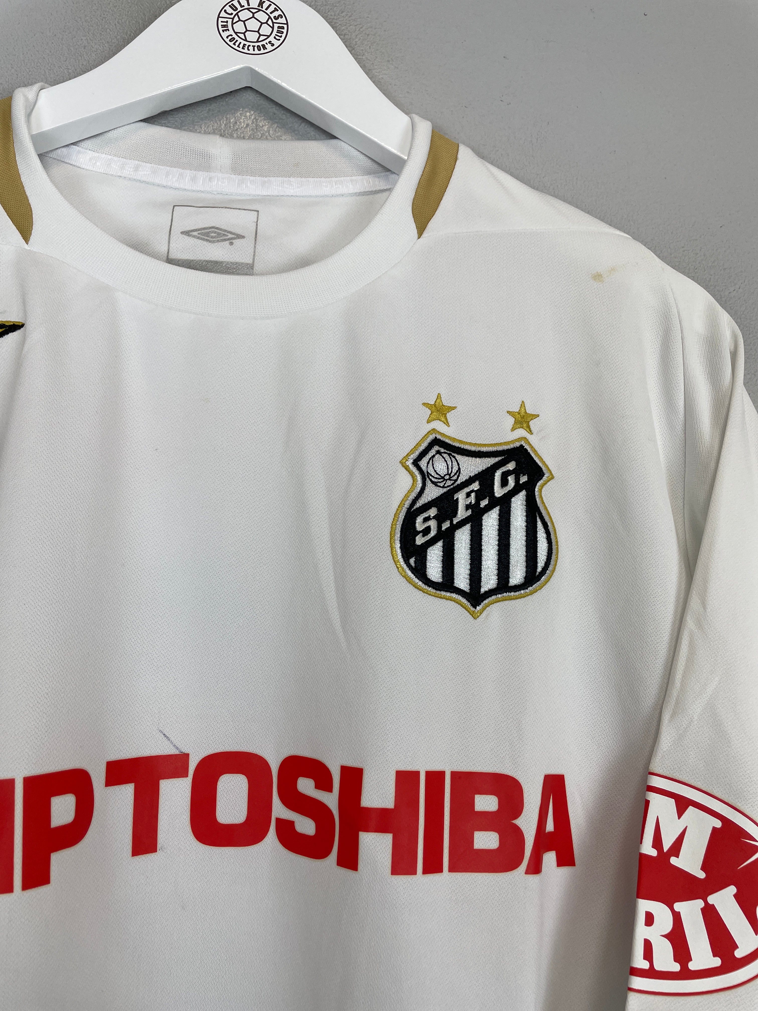 Shop 2007/08 SANTOS #2 HOME SHIRT (XL) UMBRO, classic football shirts, vintage football shirts & retro soccer jerseys at Cult Kits
