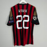 Shop 2013/14 AC MILAN KAKA #22 C/L HOME SHIRT (L) ADIDAS, classic football shirts, vintage football shirts & retro soccer jerseys at Cult Kits