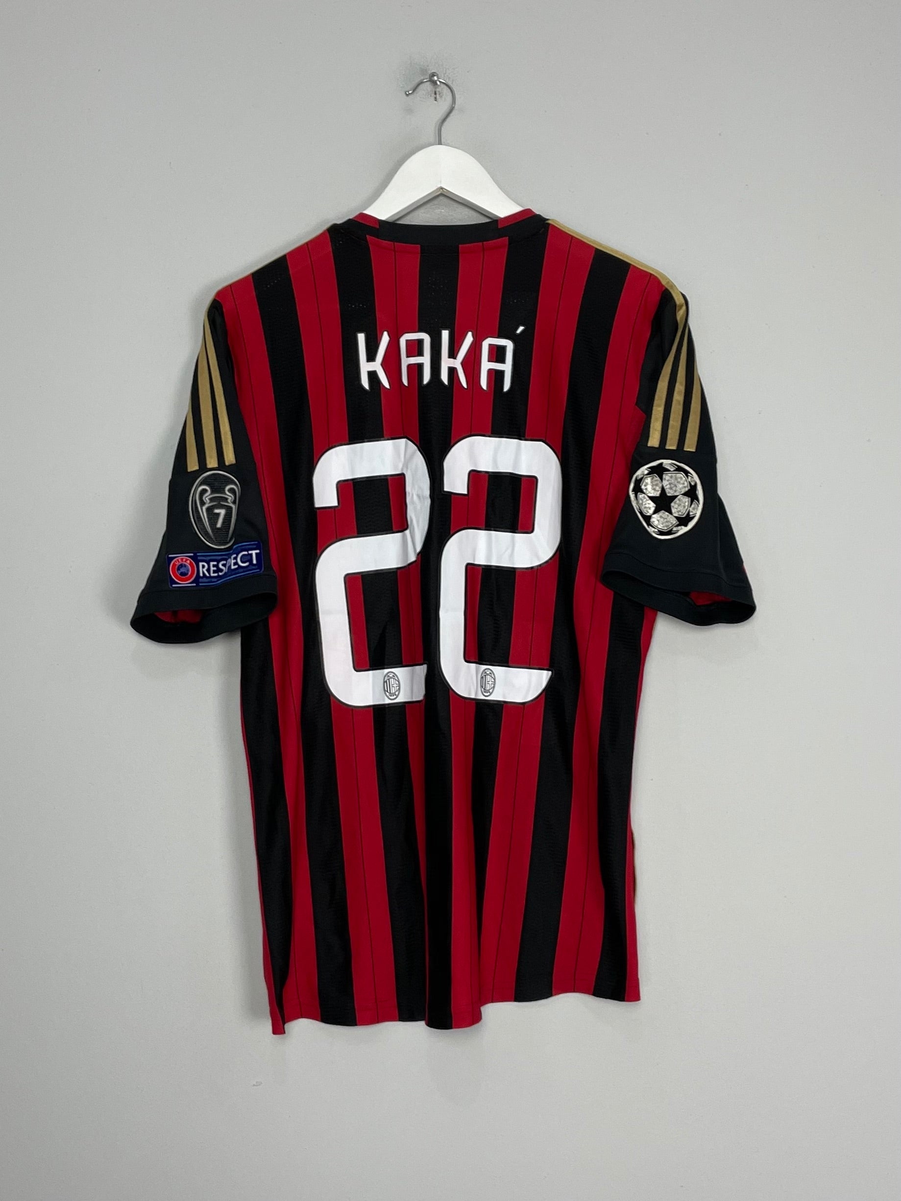 Shop 2013/14 AC MILAN KAKA #22 C/L HOME SHIRT (L) ADIDAS, classic football shirts, vintage football shirts & retro soccer jerseys at Cult Kits