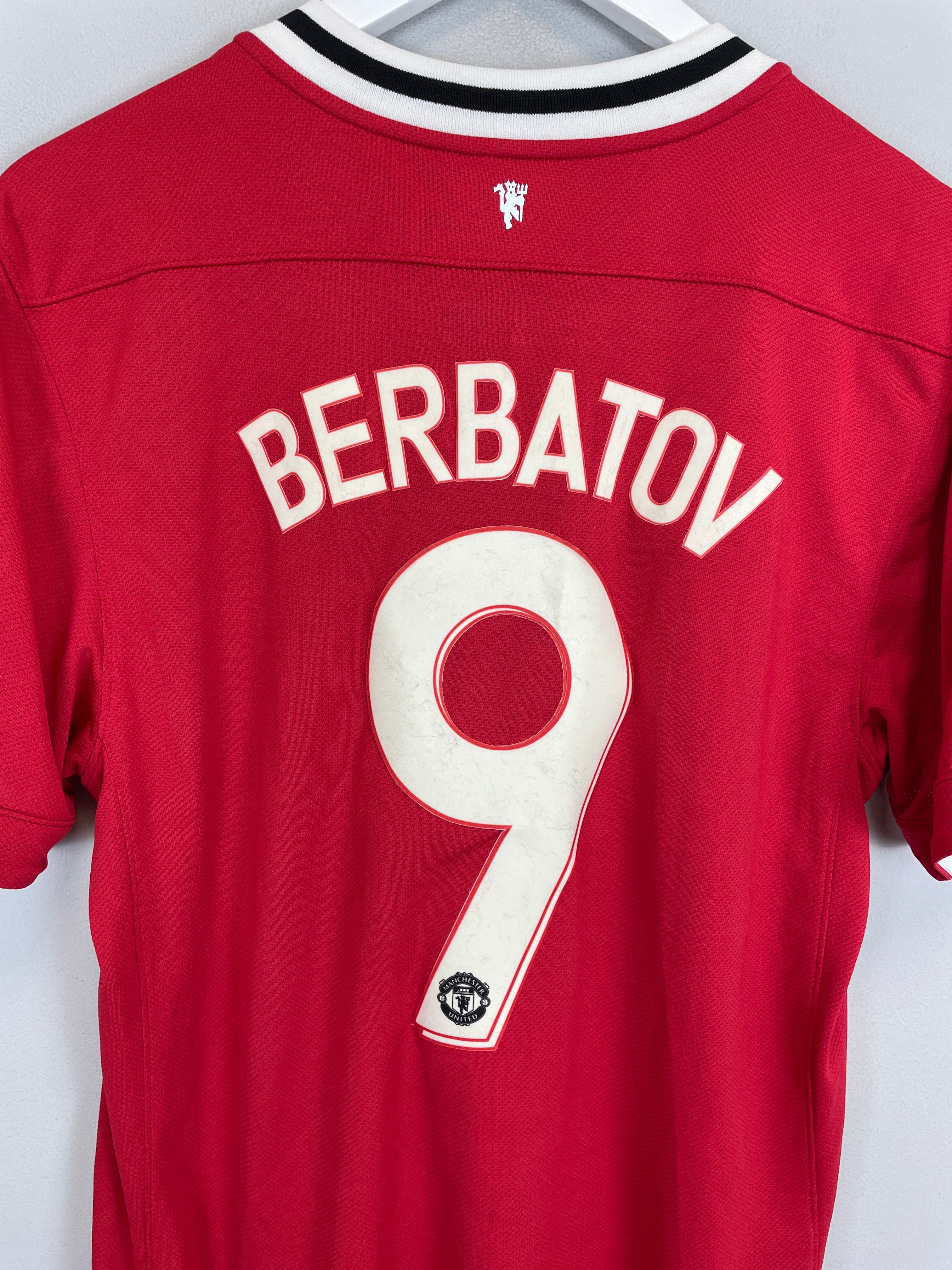 Shop 2011/12 MANCHESTER UNITED BERBATOV #9 E/L HOME SHIRT (M) ADIDAS, classic football shirts, vintage football shirts & retro soccer jerseys at Cult Kits