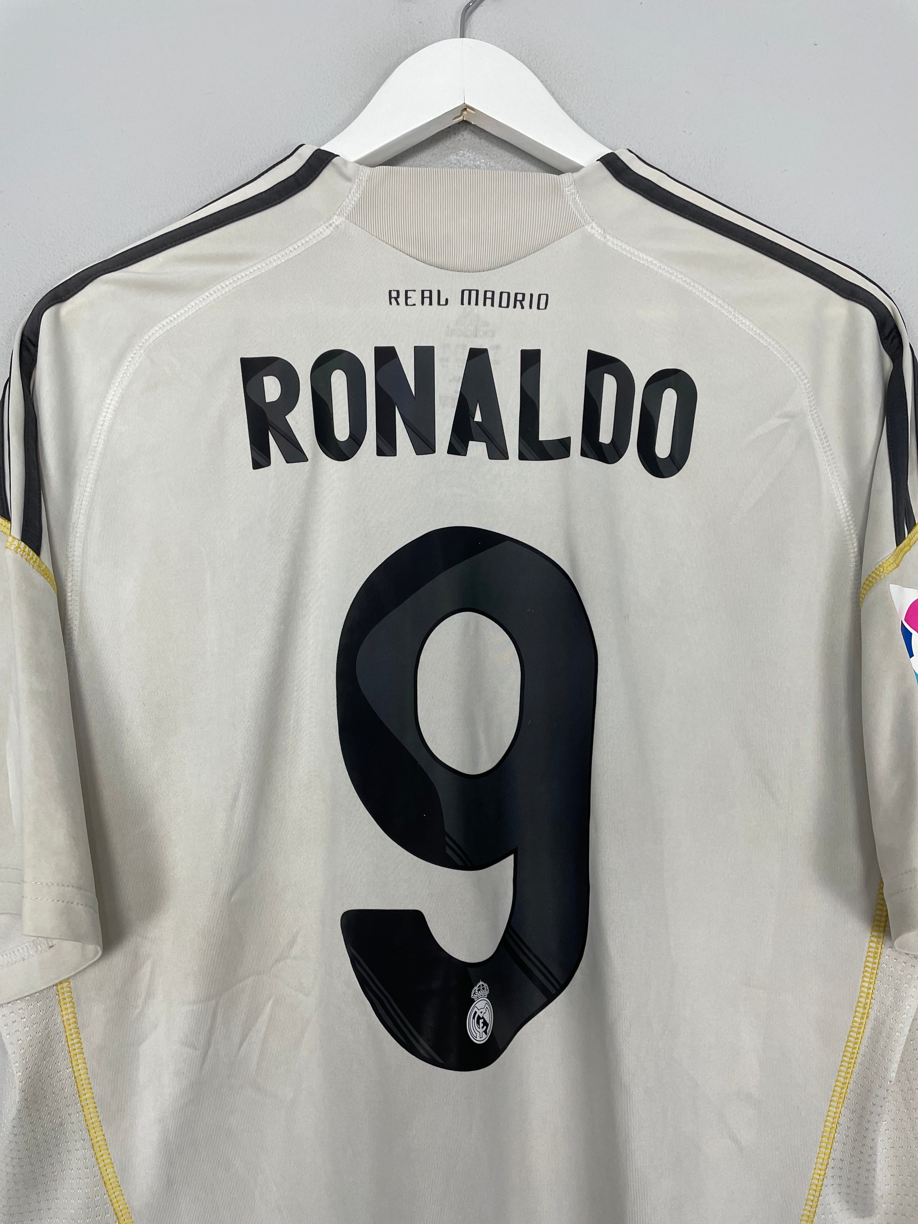Shop 2009/10 REAL MADRID RONALDO #9 HOME SHIRT (L) ADIDAS, classic football shirts, vintage football shirts & retro soccer jerseys at Cult Kits