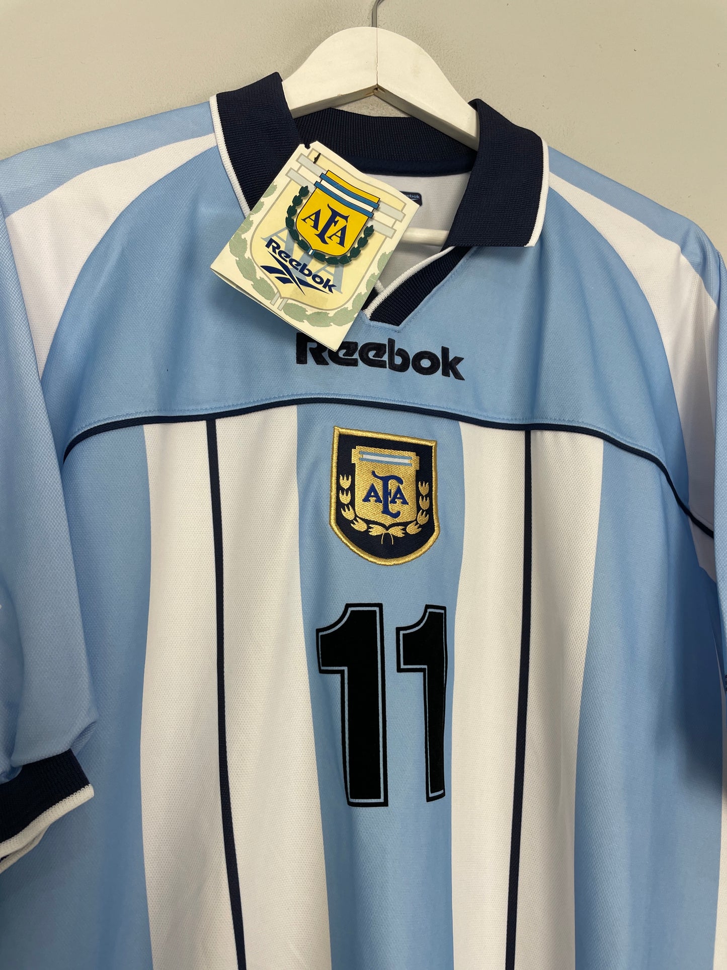2000/01 ARGENTINA VERON #11 *BNWT* HOME SHIRT (XL) ADIDAS
