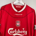 Shop 2002/04 LIVERPOOL GERRARD #17 L/S HOME SHIRT (XL) REEBOK, classic football shirts, vintage football shirts & retro soccer jerseys at Cult Kits