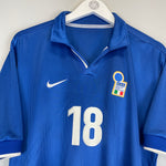 Shop 1997/98 ITALY R.BAGGIO #18 HOME SHIRT (L) NIKE, classic football shirts, vintage football shirts & retro soccer jerseys at Cult Kits