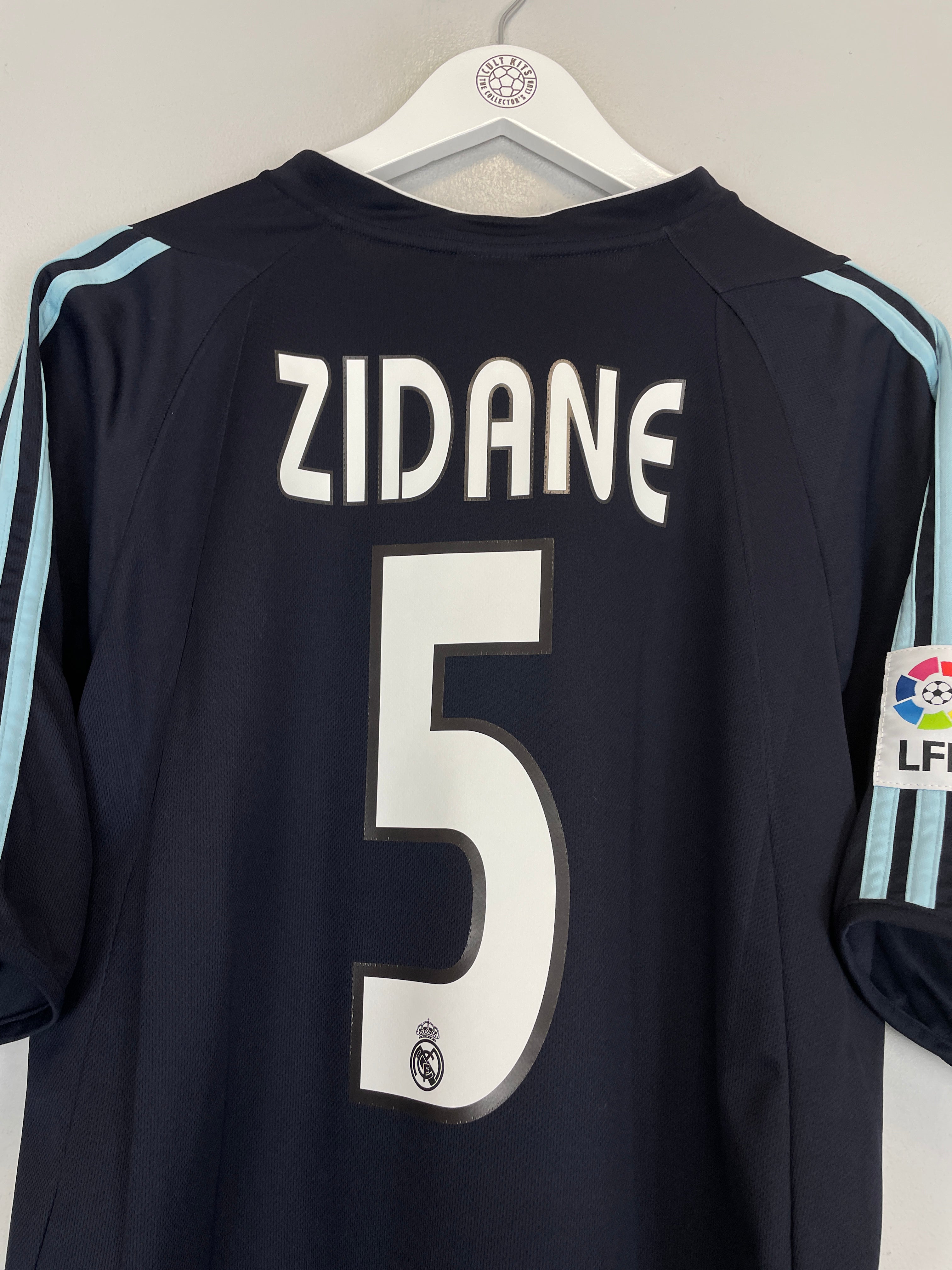 Shop 2003/04 REAL MADRID ZIDANE #5 AWAY SHIRT (XL) ADIDAS, classic football shirts, vintage football shirts & retro soccer jerseys at Cult Kits